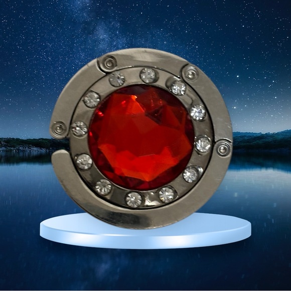 Crystal Lady Handbag Hook Table Custom Folding Bag Purse Handbag Hook Bag Hanger - Picture 2 of 7